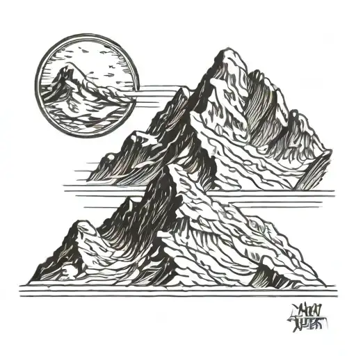 mount everest tattoo design idea