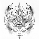 Ocean God tattoo design idea