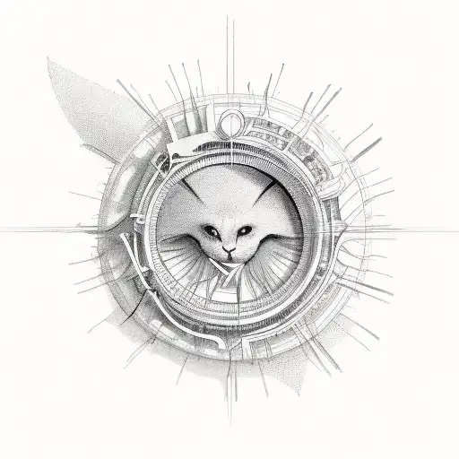 Lyre instrement with Sun  tattoo design idea