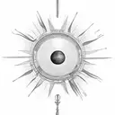 Lyre with Sun  tattoo design idea