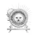 Lyre with Sun  tattoo design idea