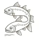 a brook trout  tattoo design idea