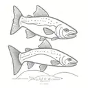 a brook trout  tattoo design idea