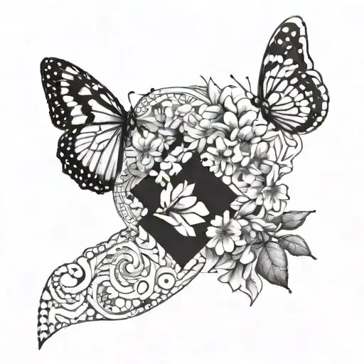 the number 25 and the fraction 04/08 next to it tattoo design idea