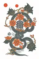 chakra gates someone walking tattoo design idea