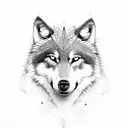 wolf with eagle tattoo design idea