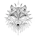 half wolf half eagle tattoo design idea