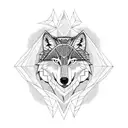half wolf half eagle tattoo design idea