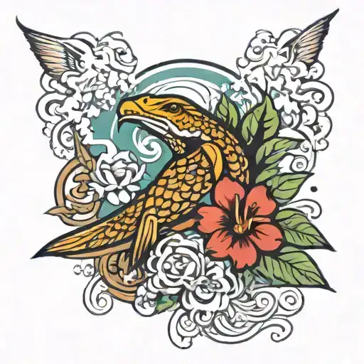 oahu hawaii inspired tattoo design idea