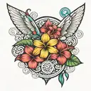 oahu hawaii inspired tattoo design idea