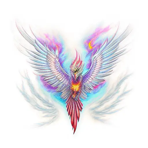 Fire Bird-Phoenix tattoo design idea