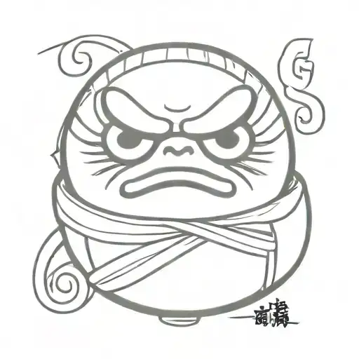 daruma doll luffygear 5 tattoo design idea
