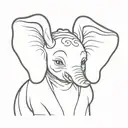 dumbo ears tattoo design idea