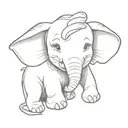 dumbo ears tattoo design idea