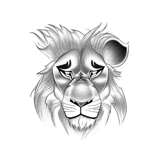 Mufasa and Simba from The Lion King tattoo design idea