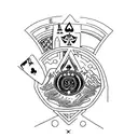 Ace of spades card with SF Bay Area references  tattoo design idea