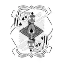 Ace of spades card with SF Bay Area references  tattoo design idea