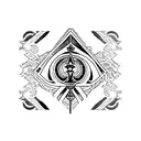 Ace of spades card with SF Bay Area references  tattoo design idea