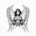 Angel warrior tattoo design idea