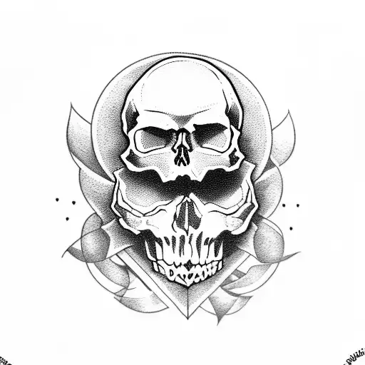 skull with Winchester  tattoo design idea