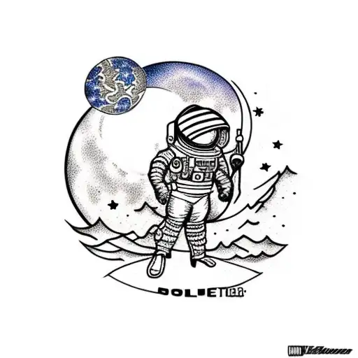 moon over December 23rd 2022 tattoo design idea