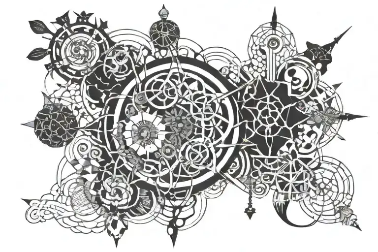 Everything is connected tattoo design idea