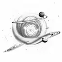 solar system tattoo design idea