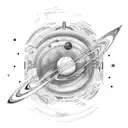 solar system tattoo design idea