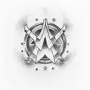 Tattoo 'Danielle' stylishly on a Caucasian man's right forearm, with subtle bakery symbols, using gray and black tones. tattoo design idea