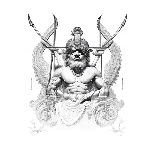 hermes god tattoo design idea