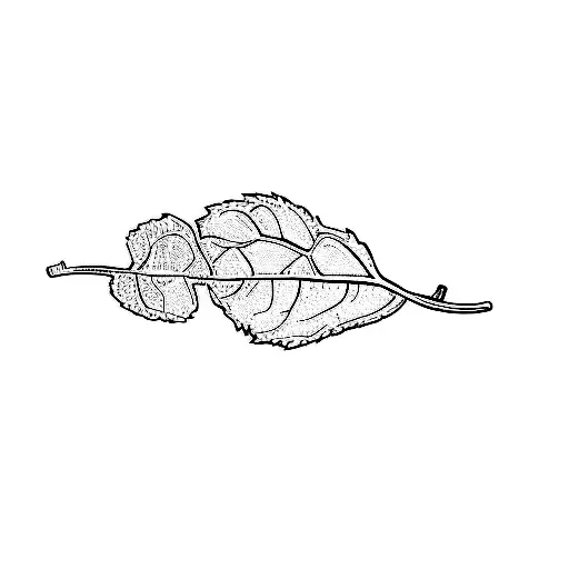 a leaf on a black background tattoo design idea