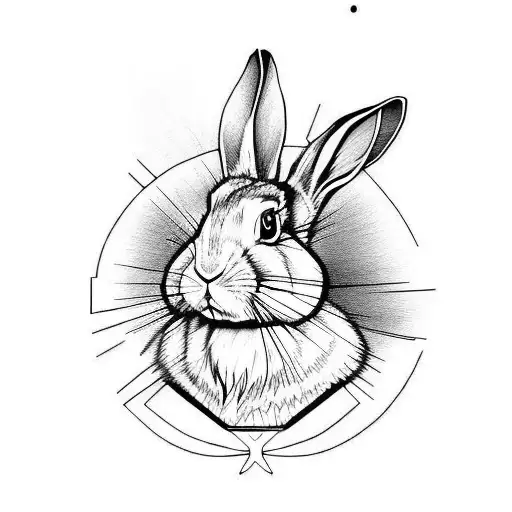 rabbit from alice in wonderland  tattoo design idea