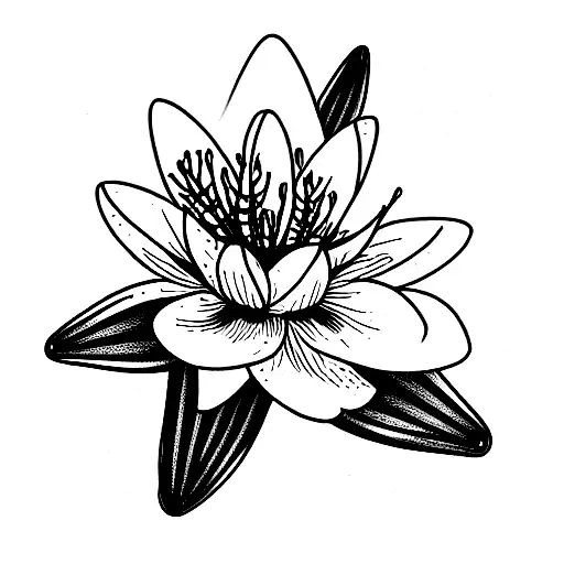 Generate a hand wrapped tattoo of these flowers stated below Evening Primrose Water Lily Mugwort  Iris Witch Hazel Viole tattoo design idea