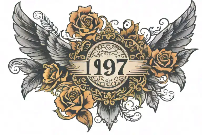 1997 in Roman numerals tattoo design idea
