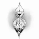 A delicate hourglass symbolizing patience and the passage of time tattoo design idea