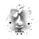 A delicate hourglass symbolizing patience and the passage of time tattoo design idea