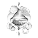 A delicate hourglass symbolizing patience and the passage of time tattoo design idea