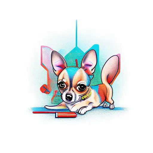 chihuahua  tattoo design idea