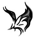 Phoenix,dark, red, orange, fire, watercolour tattoo design idea