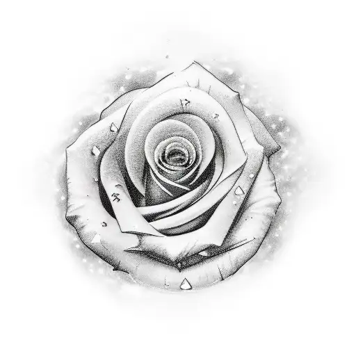 The Rose Galaxy tattoo design idea