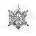 Art Deco, Brutalism tattoo design idea