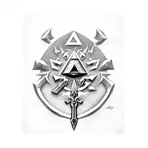 the legend of zelda sword tattoo design idea