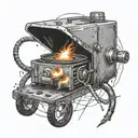 welding sparks flying tattoo design idea