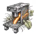 welding sparks flying tattoo design idea