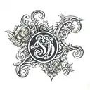 initials: cylyby tattoo design idea