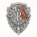 initials: cylyby tattoo design idea