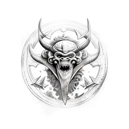 sternzeichen fisch als vikinger  tattoo design idea