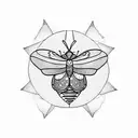 moth with moon tattoo design idea