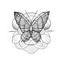 moth with moon tattoo design idea