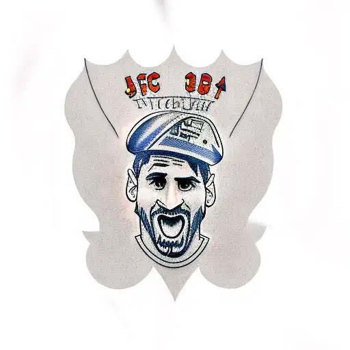 fútbol messi tattoo design idea
